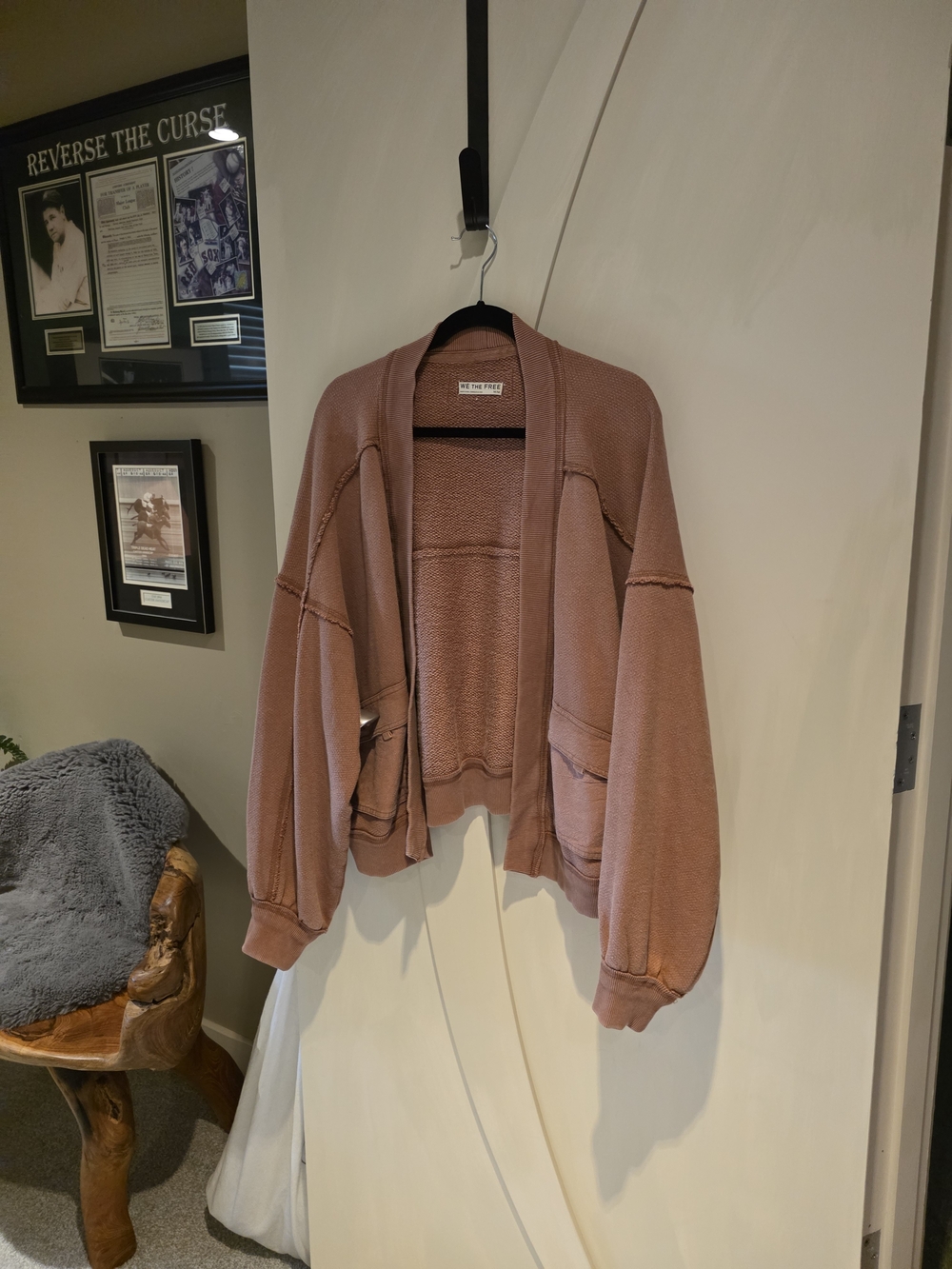 We The Free Worn Thru Surplus  Open-Front Knit Cardigan